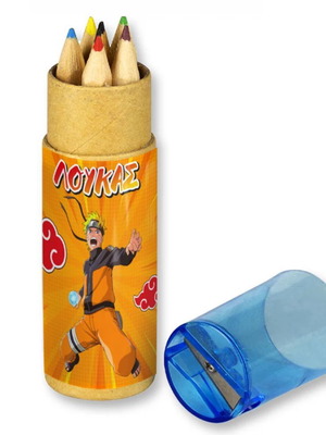 Naruto colored pencils new, 10 pieces with personalization