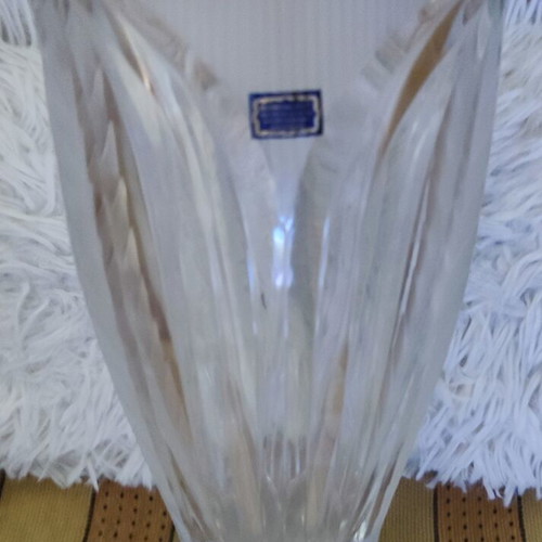 Vintage handmade Bleikristall crystal vase made in Germany, new