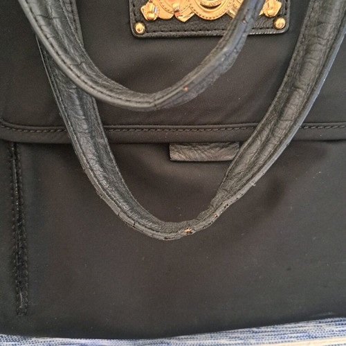 Juicy Couture large shoulder bag used, black with leather details