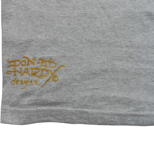 Ed Hardy Love Kills Slow Grey T-shirt used, size XL