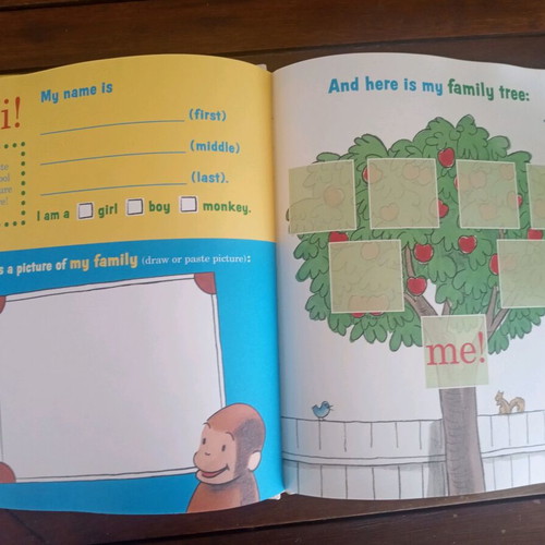 Curious George and Me children's book with hard cover
