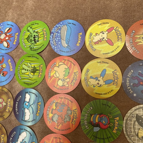 Pokemon Hoenn Tazos complete set used with rare Deoxys and Castform forms