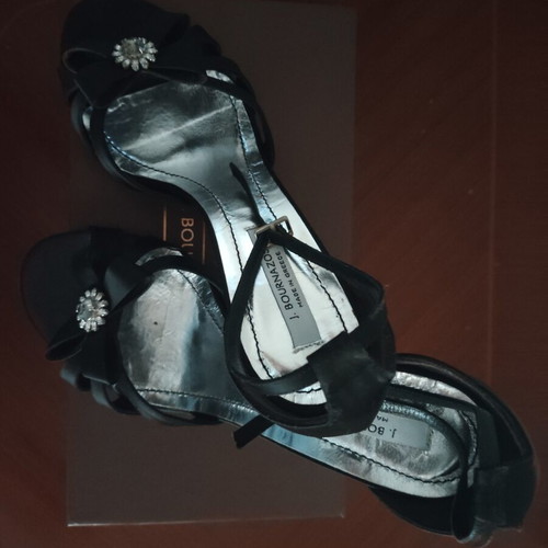 J. Bournazos Satin Evening Heels size 40 like new, black