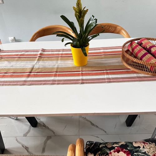 Dining table 180x90 white used, seats 6 to 8