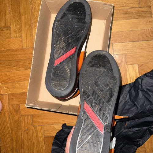 Marc Jacobs Hightop Sneakers used, size 45, white and orange