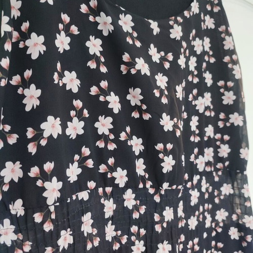 Floral maxi dress used, with lining, multicolor, size L