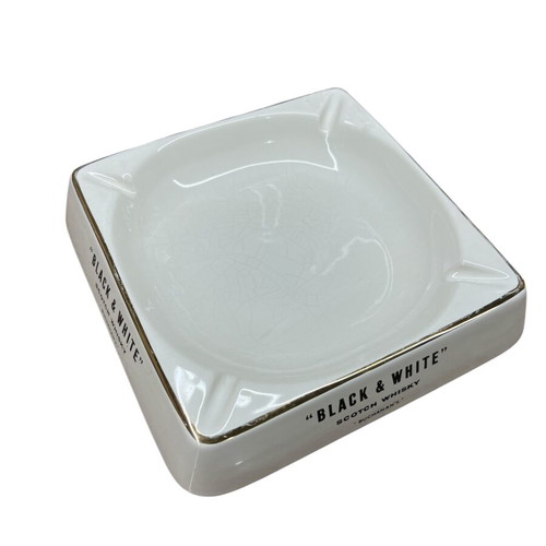 Vintage Buchanan’s Black & White Scotch Whisky Ceramic Ashtray like new