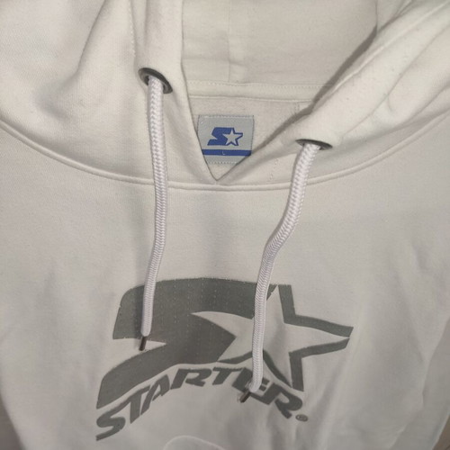 Starter men's vintage hoodie white with grey logo size L