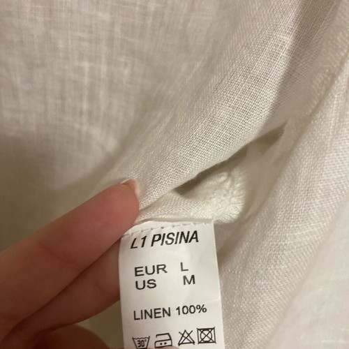 Lotus Eaters white linen shirt new, size large