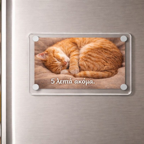 Acrylic fridge magnet 5 minutes more, new