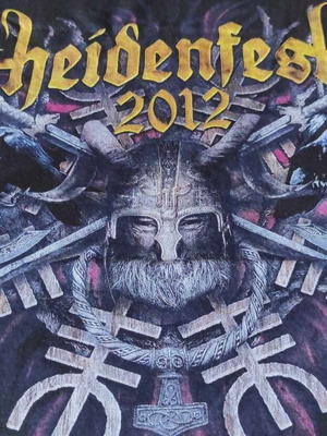 Heidenfest 2012 Festival TShirt καινούργιο, μέγεθος Large, μαύρο, Fruit of the Loom