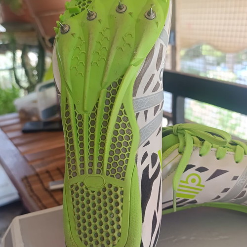Admiral Track & Field Spikes Shoes size 43, green and white