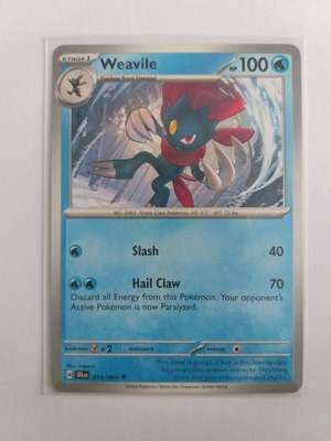 Pokemon Weavile Uncommon Card new in sleeve