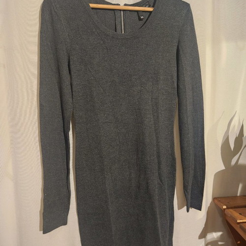 Wool gray dress H&M used, size S