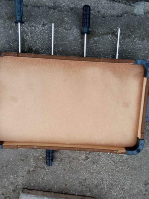 Mini foosball table used, missing balls