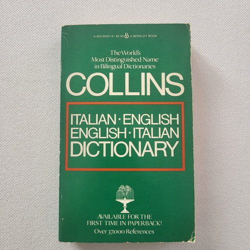 Collins Italian-English English-Italian Dictionary used, bilingual