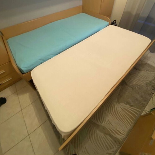 Bedroom furniture set new with bed, wardrobe, shelves and desk