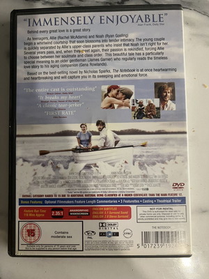 The Notebook DVD with English subtitles