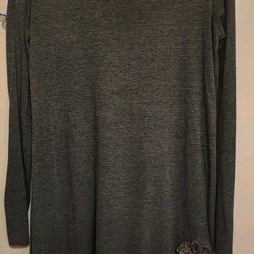 Benetton dress gray cotton like new, straight cut