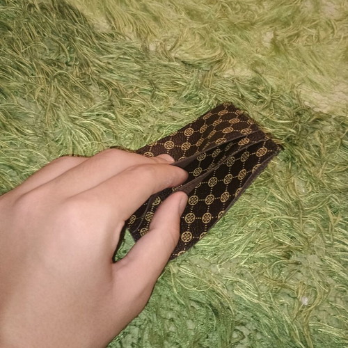 Card wallet brown leather inside like new