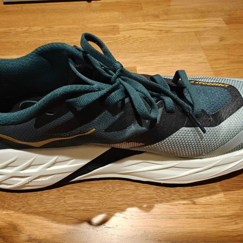 Hoka Speedgoat 7 running shoes, size 44.5, grey green