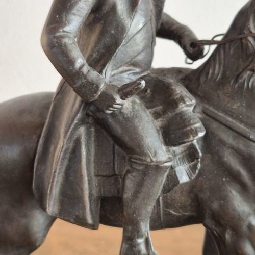 Zamak Napoleon Bonaparte Equestrian Statue, French Belle Époque