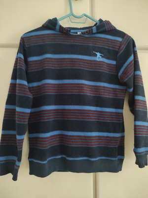M&Co Kids παιδική μπλούζα με κουκούλα και ρίγες, 140 εκ.