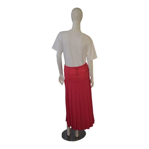 Victoria Beckham coral pleated maxi skirt like new, FR 38
