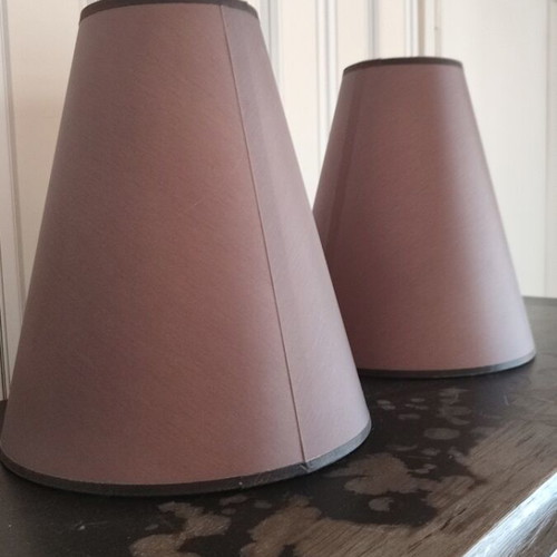 Vintage lamp shades used, set of 2