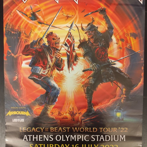 Iron Maiden Legacy of the Beast Tour 16/7/22 Live in Athens poster used