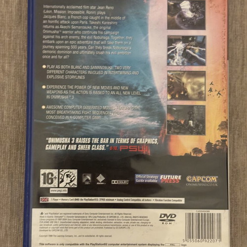 Onimusha 3 PlayStation 2 PS2 English complete used