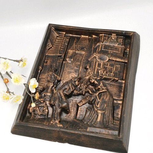 Vintage 3D painting The Eternal Bridegroom used, epoxy resin