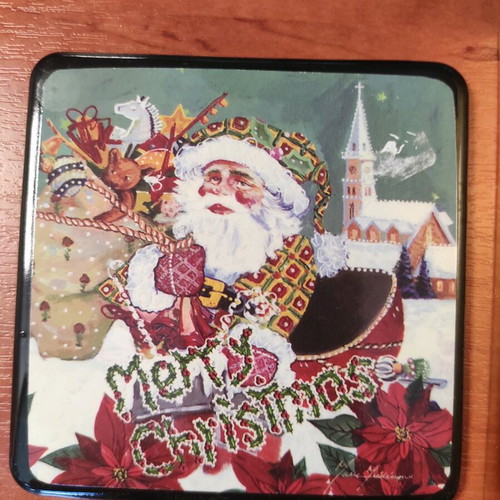 Royal Art Collection Christmas Coasters set of 4 like new