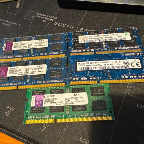 4GB DDR3 SODIMM RAM lot Kingston Hynix