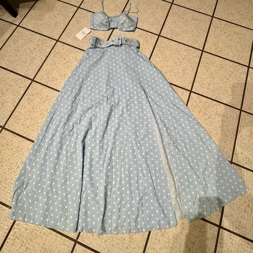 Skirt with top set new, size small, turquoise