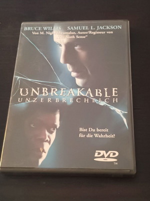 DVD Unbreakable μεταχειρισμένο, θρίλερ με Bruce Willis και Samuel Jackson, αγγλικοί υπότιτλοι