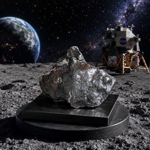 Iron Meteorite 50 Grams With Magnetic Base