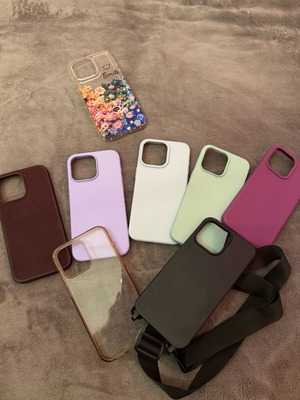 15 Pro Max cases like new, pack of 7 pieces