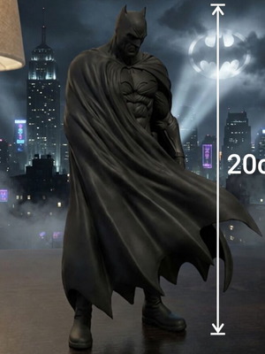 Batman Collectible Figure καινούργιο, 3D printed 20εκ, μαύρο premium filament