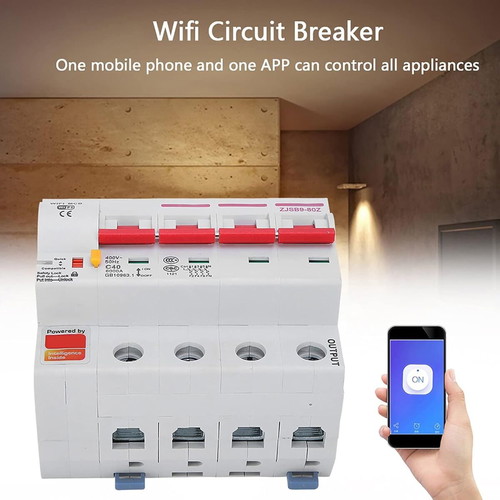 Smart Wi-Fi Automatic Circuit Breaker 220V 4P 40A New