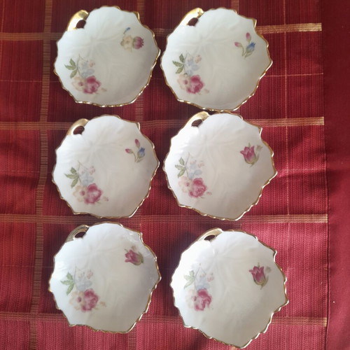 Vintage IOHPAP Japan porcelain dessert plates set of 6 used