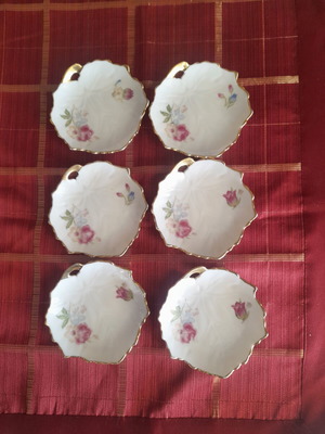 Vintage IOHPAP Japan porcelain dessert plates set of 6 used