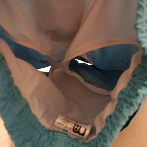 Baby swimsuit 9-12 months blue with turtle design