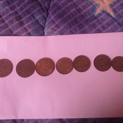 Set of 7 Yugoslavia Para coins like new 1965-1976