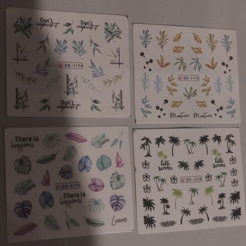 Tropical Design Nail Decals new