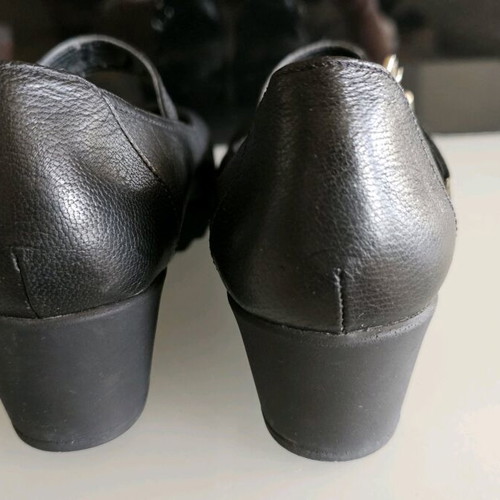Envie leather ballerinas with 5cm heel, like new, size 39, black