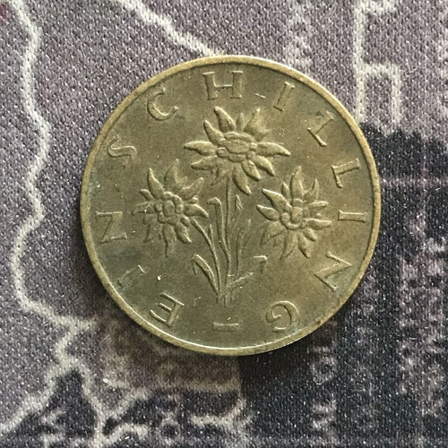 Austria 1 Schilling 1980 coin used