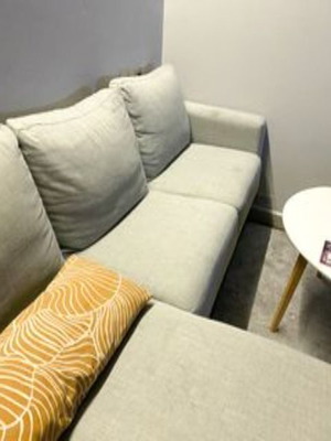 Gray 3-Seater Sofa with Chaise Used