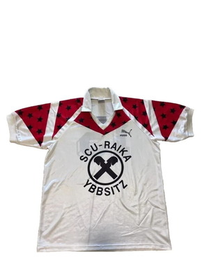 Vintage 80s Puma Football Jersey Stars Print Rare Size L-XL used