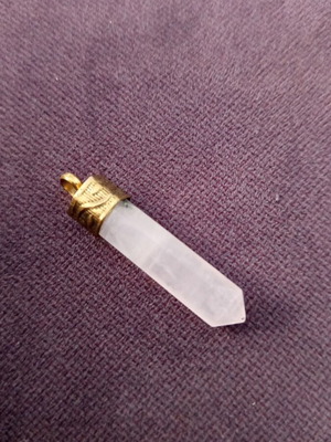 Necklace with energy rose quartz crystal new